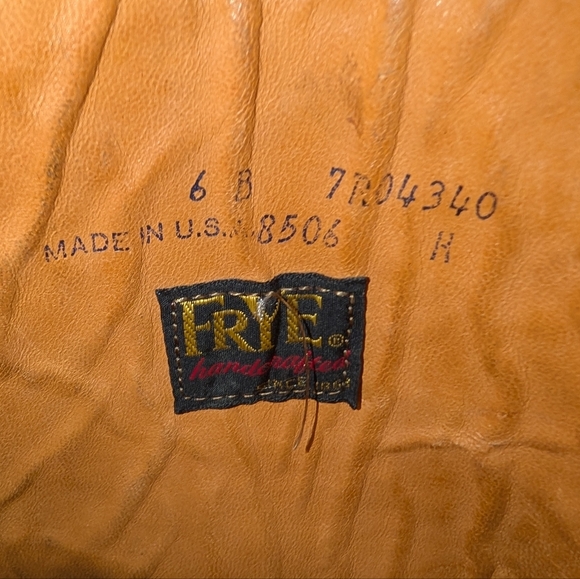 Frye Black Label Vintage Knee High Stitching Brown Western Riding Boot size 6 - Picture 3 of 16